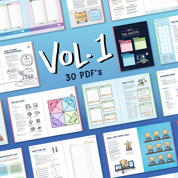 Volume 1 (30 PDFs): Anti-Planner Digital Mini Bundle — PDF download preview