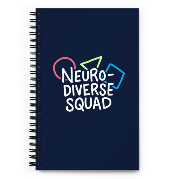 Neurodiverse Squad spiral notebook — notebook front cover, Anti-Planner design by Dani Donovan