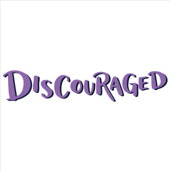 Discouraged — Chapter 5 of the Anti-Planner method, in lavender (for ADHD shame spirals and hard days)