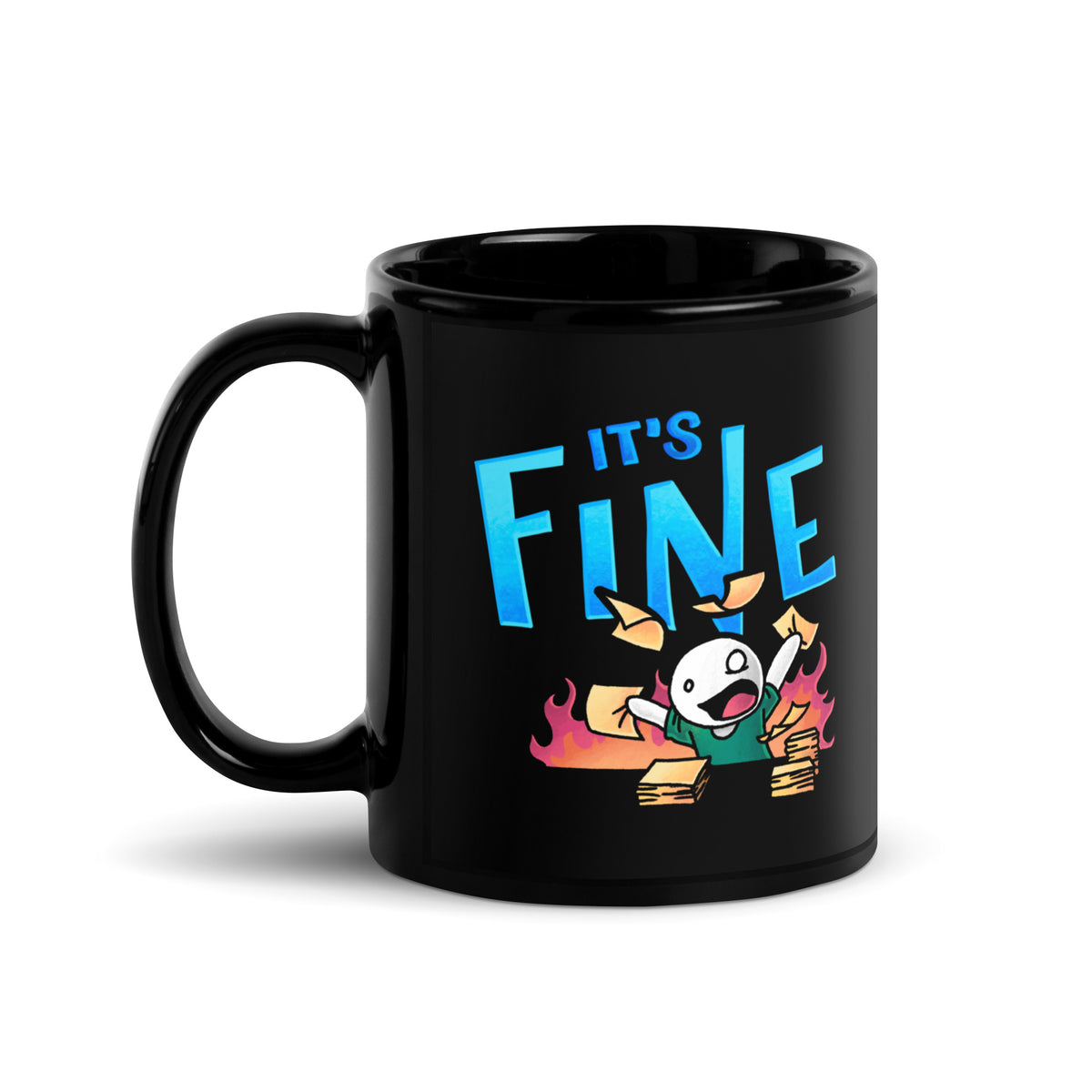 IT'S FINE Mug — 11oz ceramic mug front, Anti-Planner design by Dani Donovan