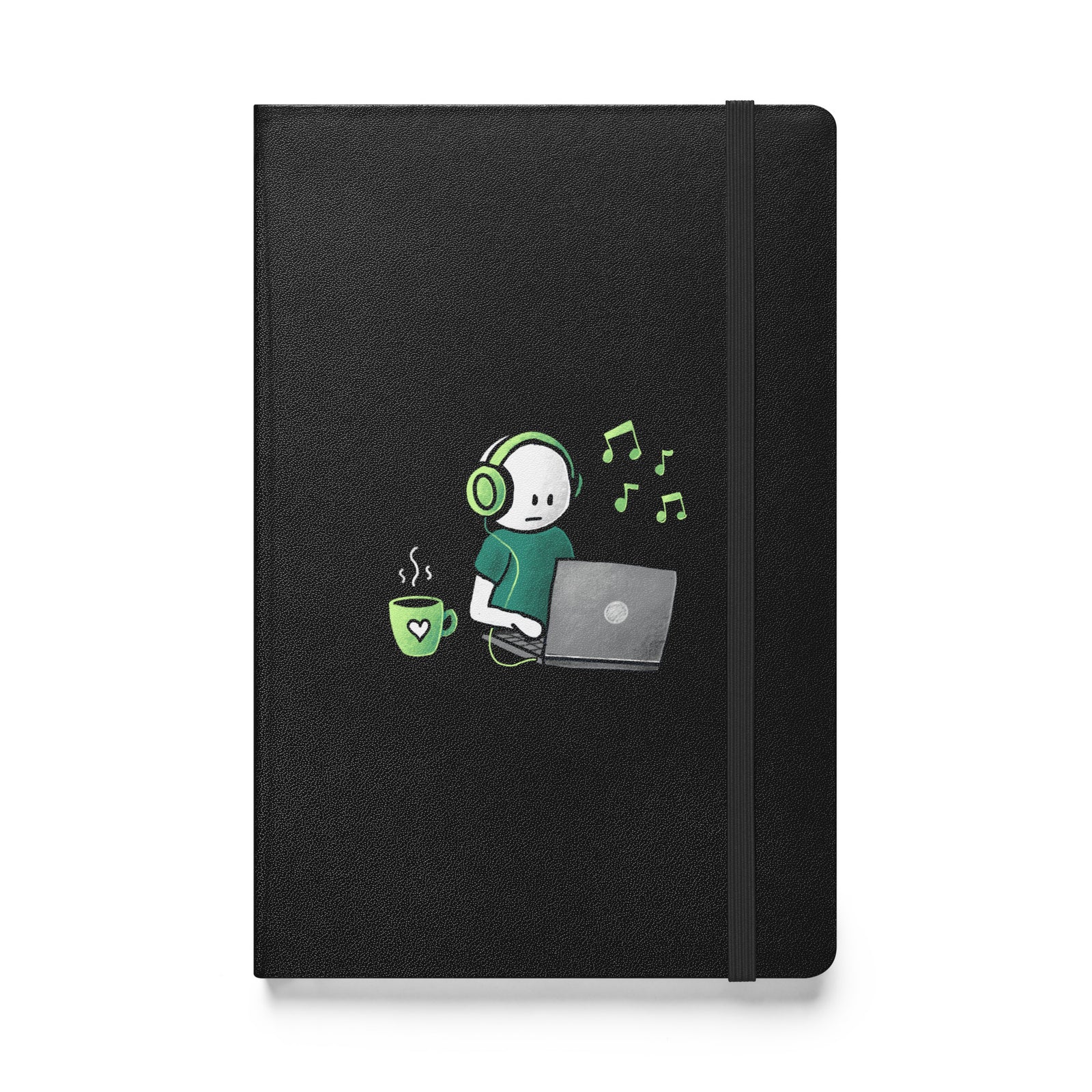 Coffee Shop Hardcover Bound Notebook — notebook front cover, Anti-Planner design by Dani Donovan