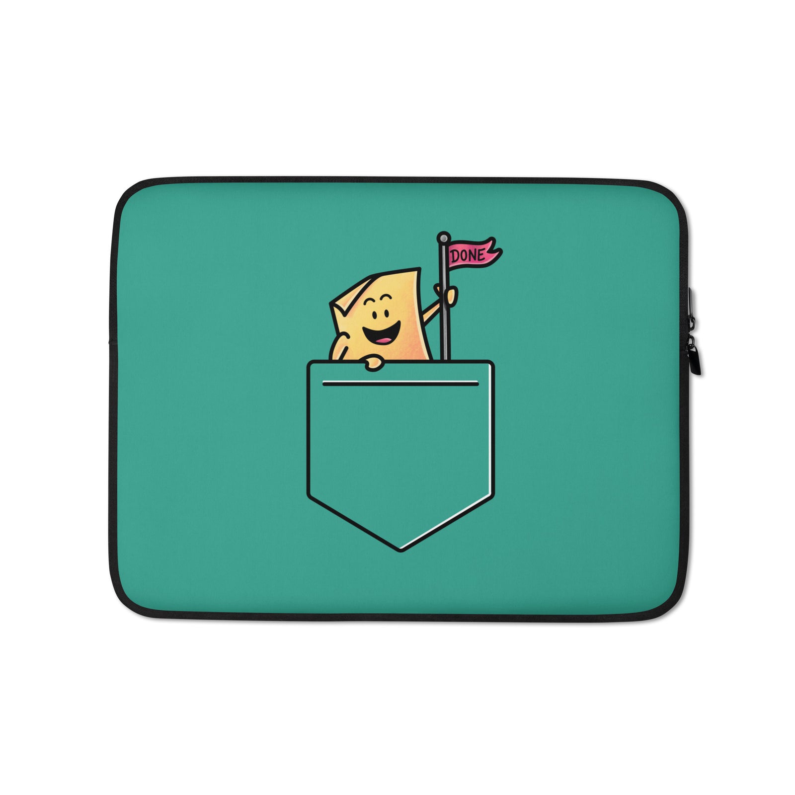 Laptop Sleeve (The Thing: Pocket) — laptop sleeve front, Anti-Planner design by Dani Donovan