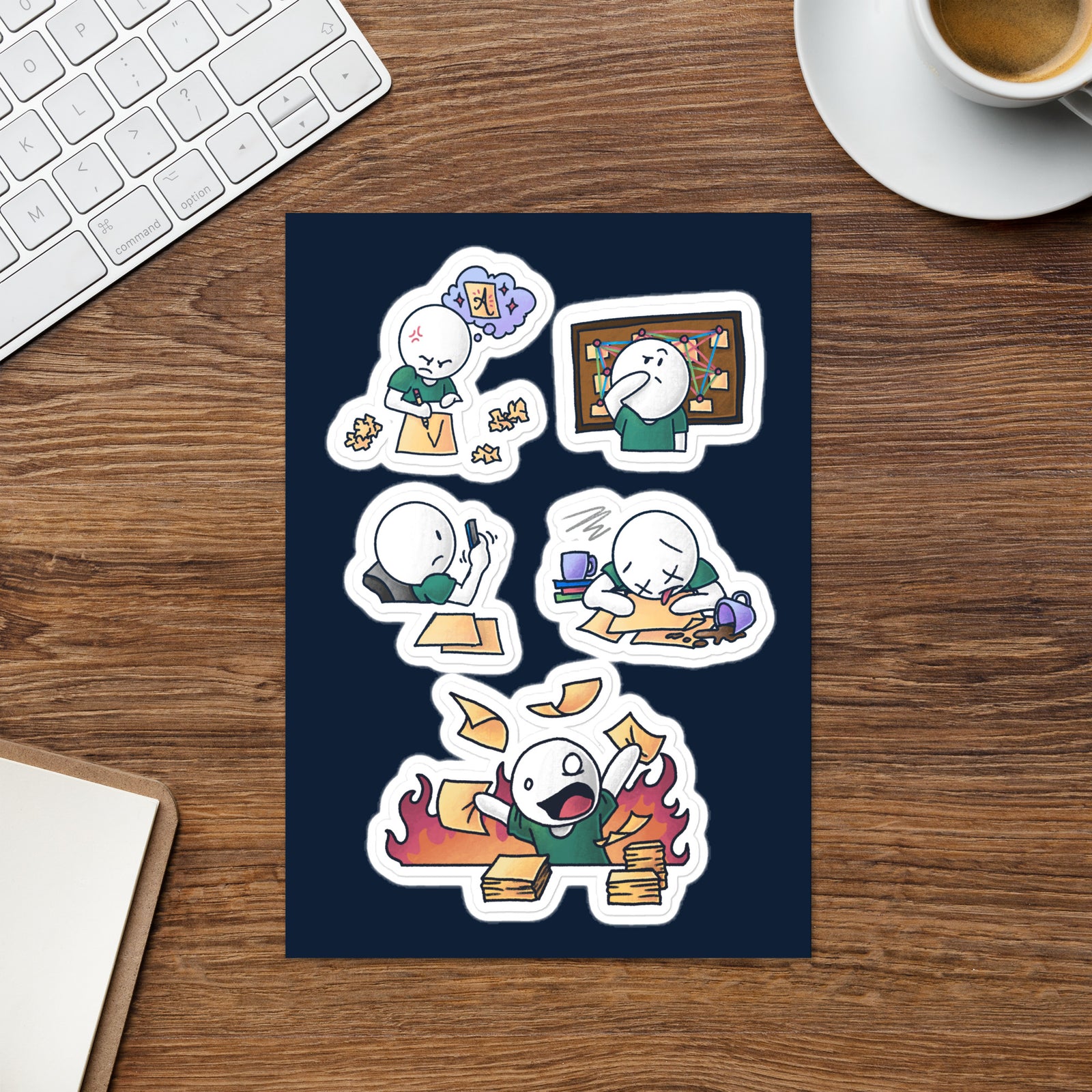 Anti-Planner: Small Sticker Sheet (5-Pack) — sticker product photo, Anti-Planner design by Dani Donovan