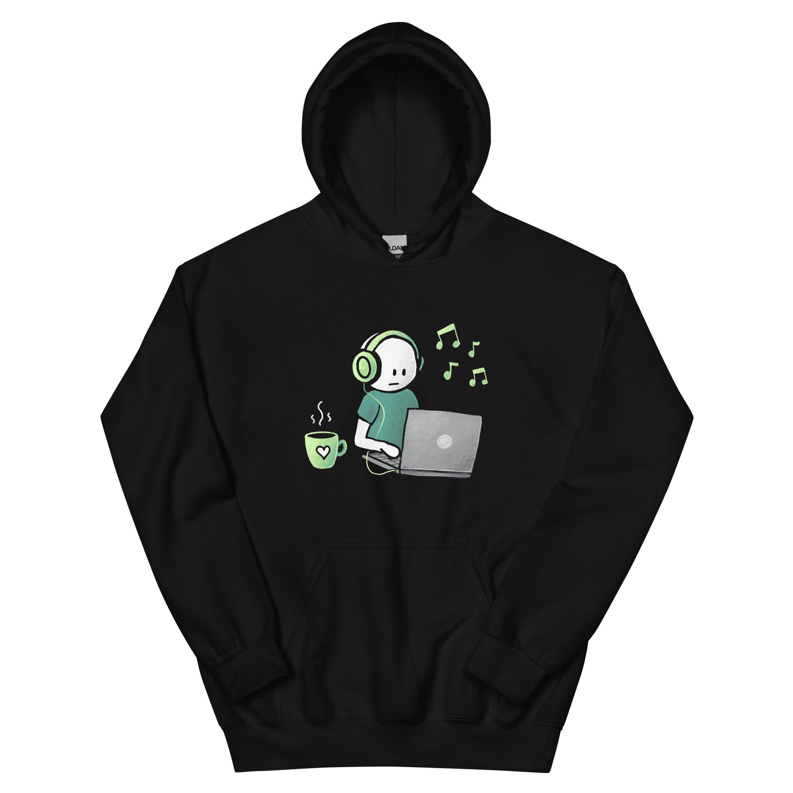 Coffee Shop Unisex Hoodie — hoodie front view, Anti-Planner design by Dani Donovan