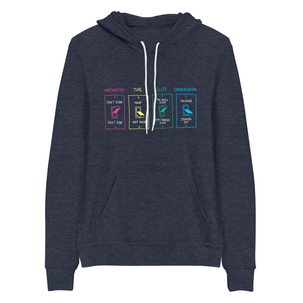 All or Nothing Hoodie (Unisex) — hoodie front view, Anti-Planner design by Dani Donovan