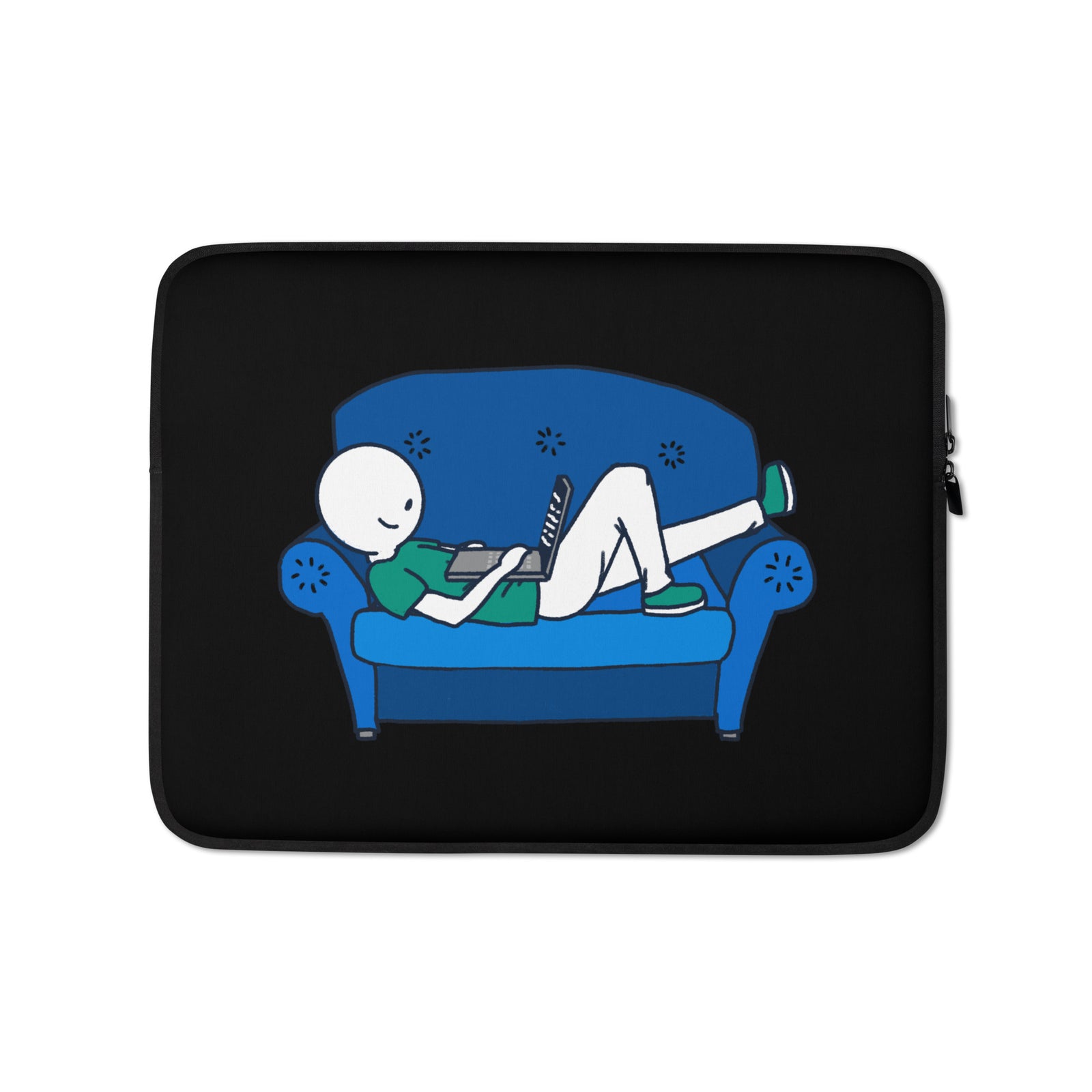 Couch Mode: Work Laptop Sleeve — laptop sleeve front, Anti-Planner design by Dani Donovan