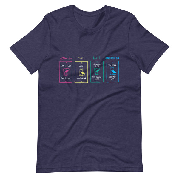 All or Nothing T-Shirt (Unisex) — t-shirt front view, Anti-Planner design by Dani Donovan