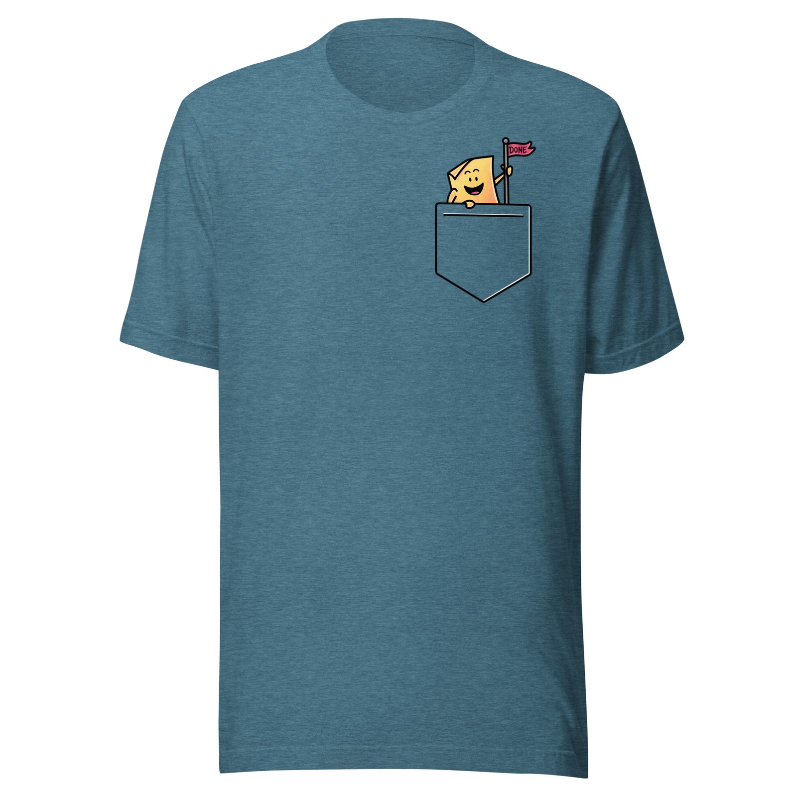 Unisex T-shirt (The Thing: Pocket) — t-shirt front view, Anti-Planner design by Dani Donovan
