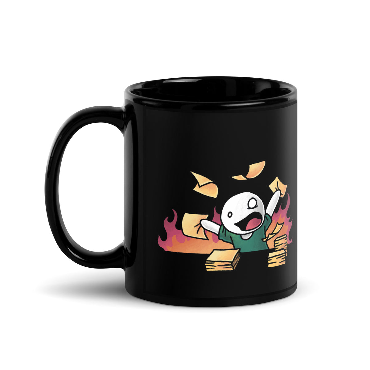 2.0: Overwhelmed Mug — 11oz ceramic mug front, Anti-Planner design by Dani Donovan